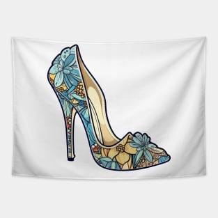 Floral High Heel shoe Tapestry