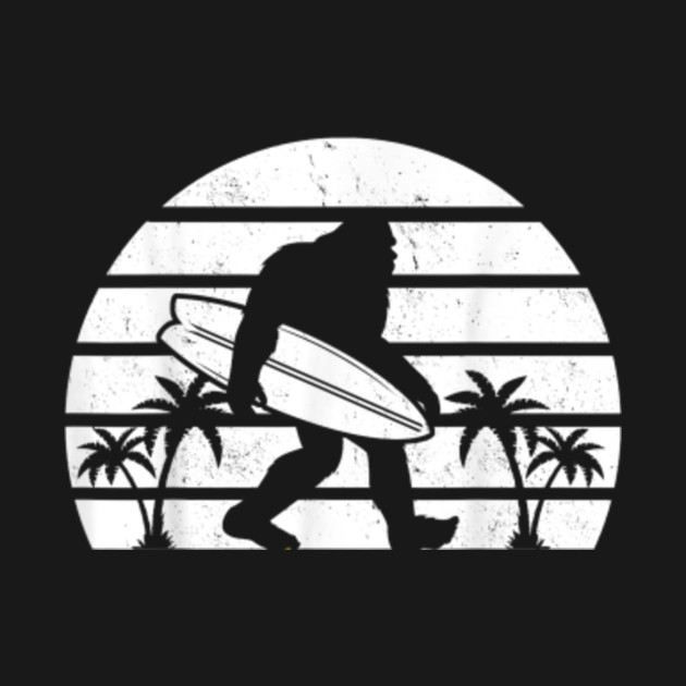 Bigfoot Surfing Cute Sasquatch Surf Board Gift Bigfoot Believer