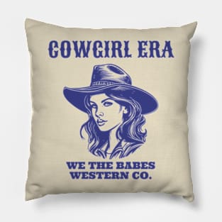 Vintage Cow Girl Era Pillow