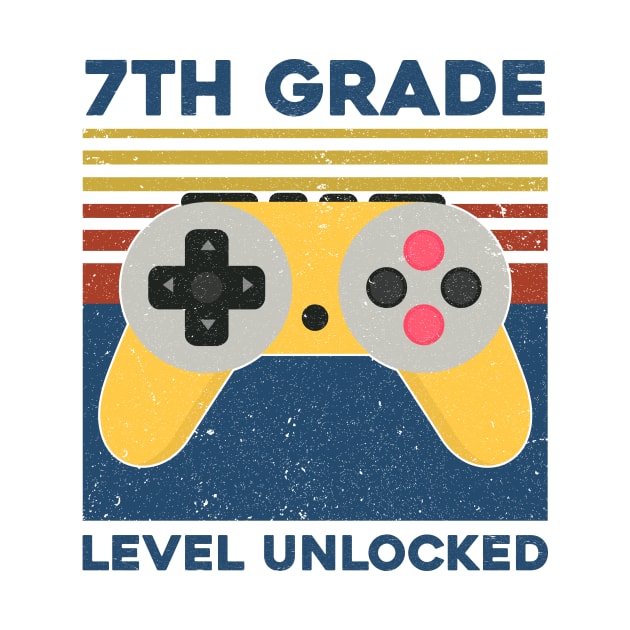 Kids 7th Grade Level Unlocked Back To School Video Gamer by hardyhtud