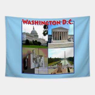 Washington DC Collage Tapestry