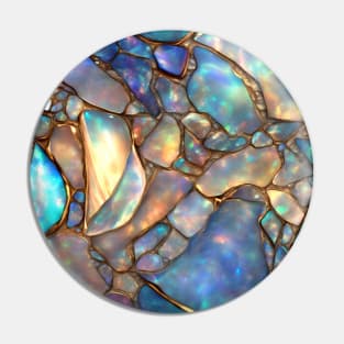 Holographic Opal Stones Textured Background Pin