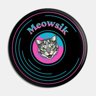 Retro Meowsik-Cat and Music lovers- Pin