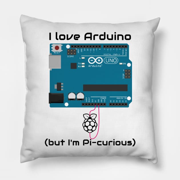 I love Arduino ...but I'm Pi-curious Pillow by rorkijon