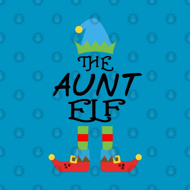The Aunt Elf Matching Family Group Christmas Party SANTA by CareTees