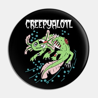 Creepyalotl Zombie Axolotl Pin