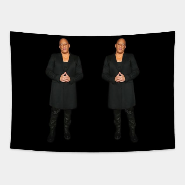 Vin Diesel - Celebrities - Actor -  2020 | Two Stickers #2 Tapestry by Semenov