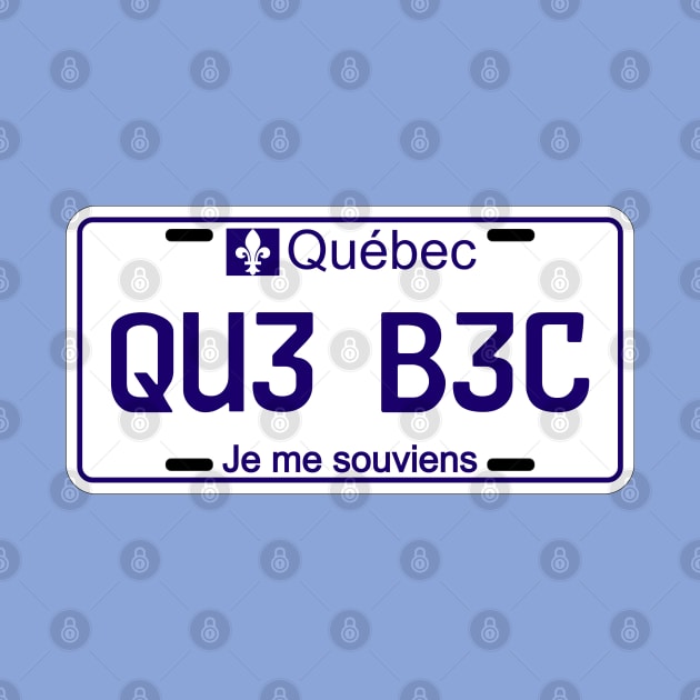 Quebec car license plate by Travellers