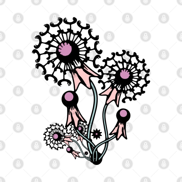 Dandelion Flower Vintage Design by NayaRara
