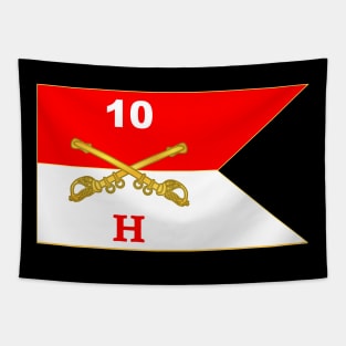 H - Hotel Troop - 10th Cavalry Guidon Tapestry