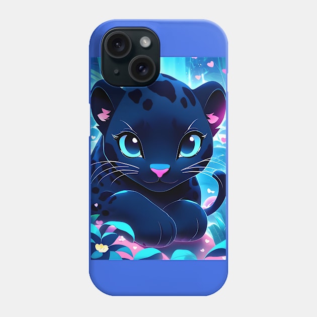 Cute Kawaii baby black panther Phone Case by Spaceboyishere