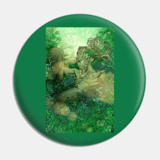 Green Man Pin