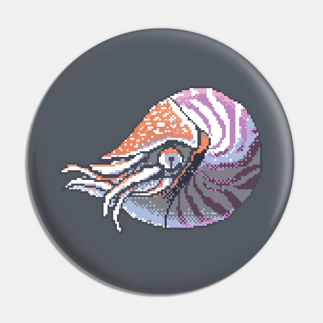 Pixel Nautilus Pin by owlapin