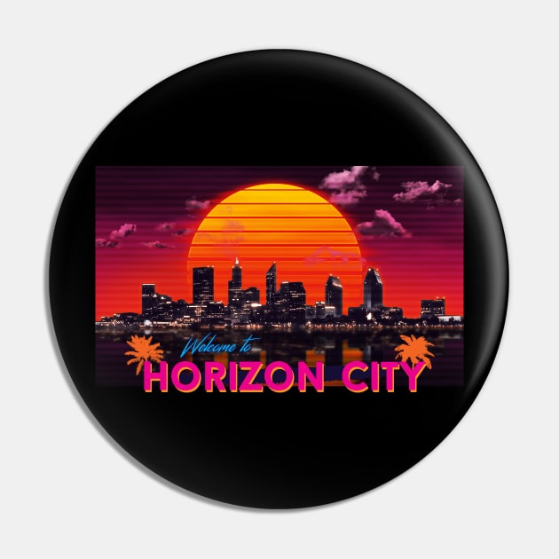 Welcome to Horizon City Pin by patrickkingart