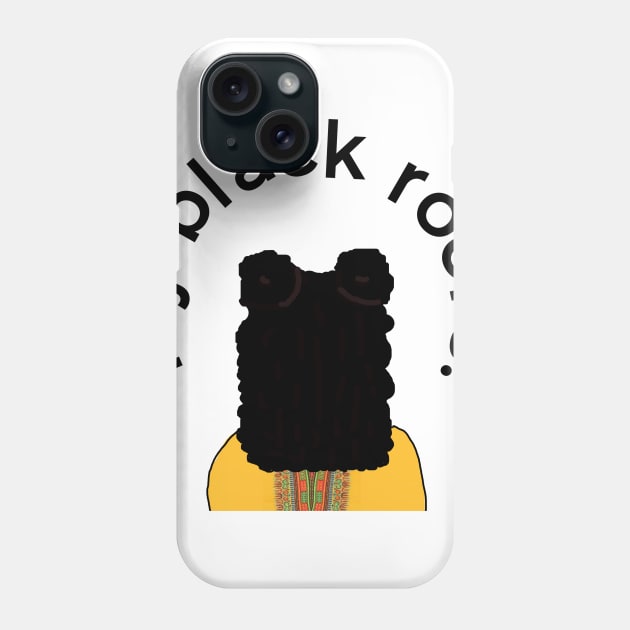 My Black Rocks! Space buns Phone Case by michMakes