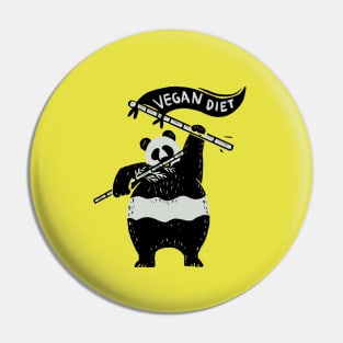 Panda Vegan Diet Pin