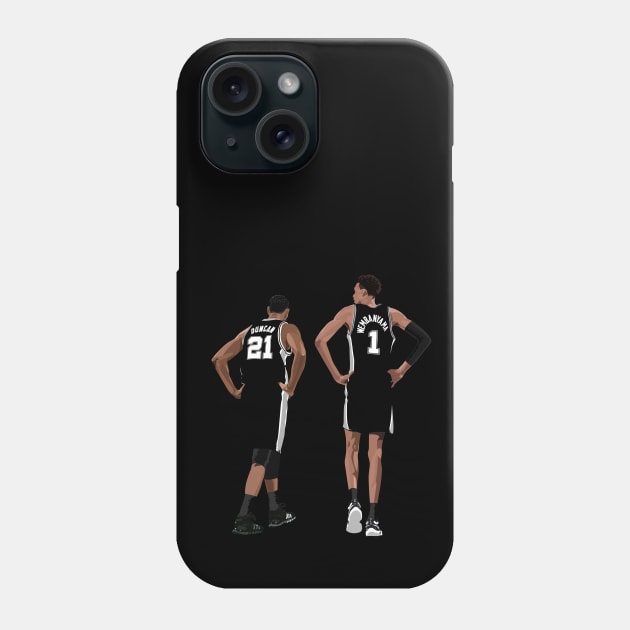 Spurs Past and Present Phone Case by dbl_drbbl