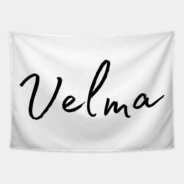 Velma Name Calligraphy Tapestry by Word Minimalism