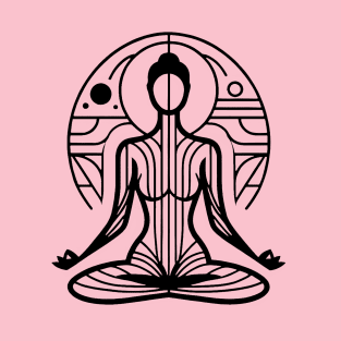 Line Art Yogi T-Shirt