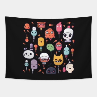 strange and strangers characters kawaii and cute graphic design Tapestry