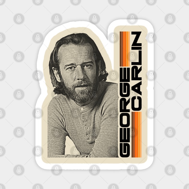 George Carlin :: Retro Comedy FanArt Tribute Magnet by darklordpug