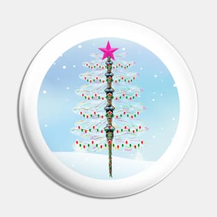 A Merry Dragonfly Christmas Pin