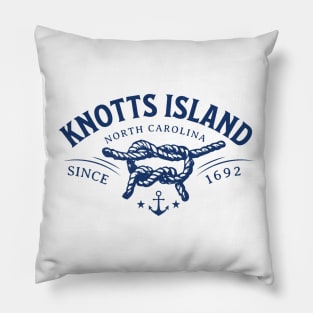 Knotts Island, NC Beach Knot Summer Vacation Pillow