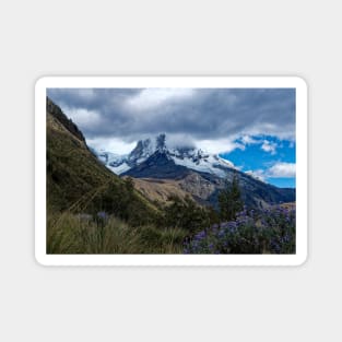 Cloud covered mountain Magnet