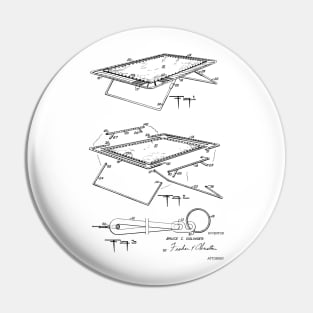 Trampoline Vintage Patent Hand Drawing Pin