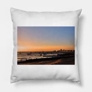 Thorpe Bay Sunset Southend on Sea Essex Pillow