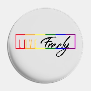 Love Freely Text Box - Black Pin