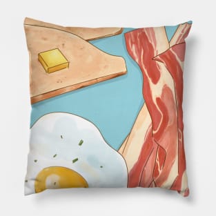 Breakfast Illustration Pillow