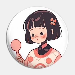 Sensitivity Anime Girl Pin