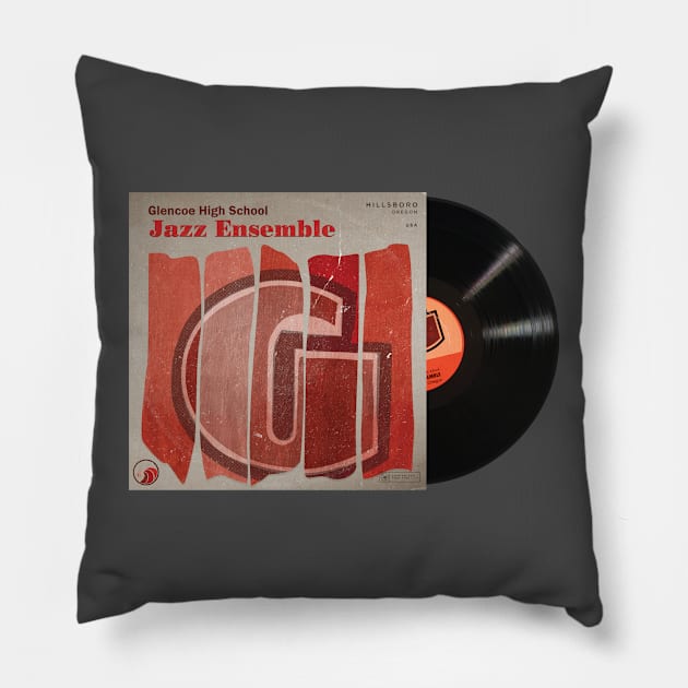 Jazz Record Pillow by GlencoeHSBCG