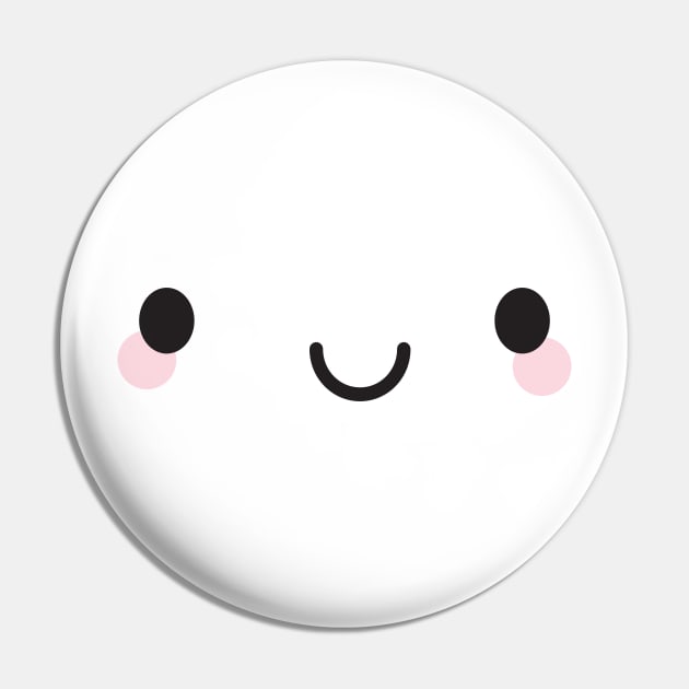 Kawaii Happy Face Pin by marcelinesmith