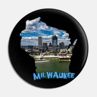 Wisconsin State Outline (Milwaukee) Pin