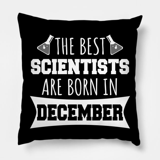 The best scientists are born in December Pillow by LunaMay