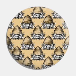 Bee Mask Floral Beehive Beekeper Pin