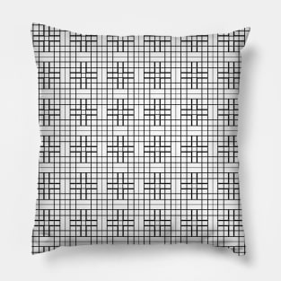 Black and white Abstract Geometric Pattern Pillow