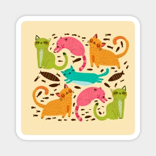 Cats pattern Magnet