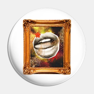 FRAMED LIPS - FLOWER Pin