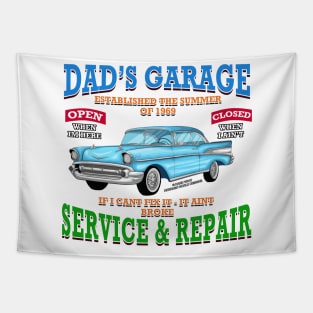 Dad's Garage Service & Repair Classic Car Hot Rod Novelty Gift Tapestry