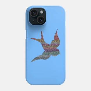 Rainbow Glitter Bird Phone Case
