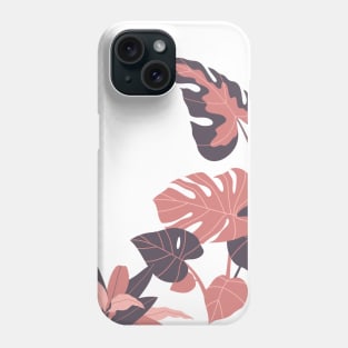 Pink pale flowers and plants Phone Case