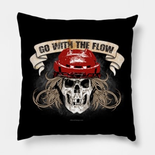 Go with the Flow - funny hockey hair Pillow