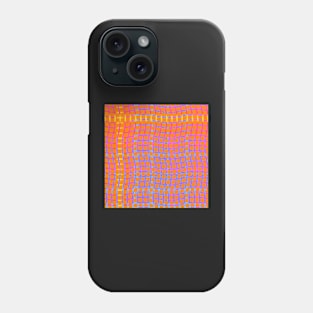 Wavy Plaid Rainbow on Orange Repeat 5748 Phone Case