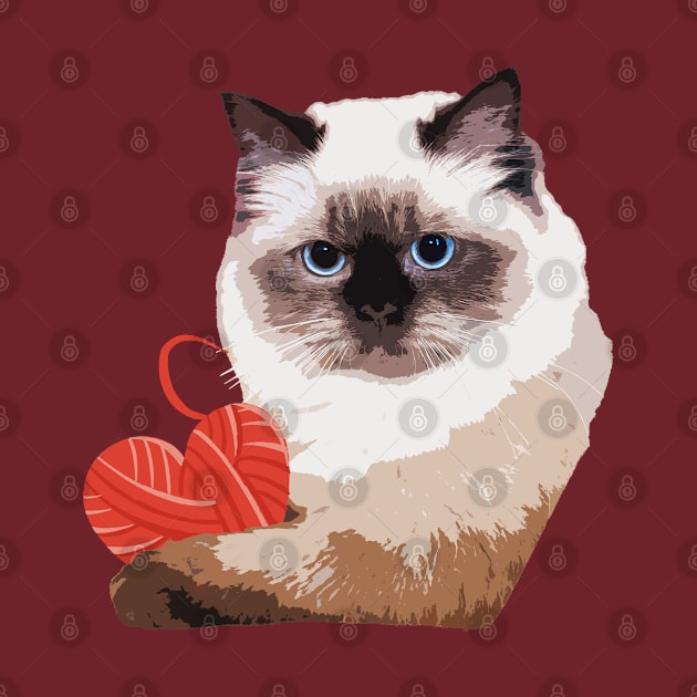 Cute Chocolate Ragdoll for kitten lovers Drawing Kitty Adoption by SHB-art