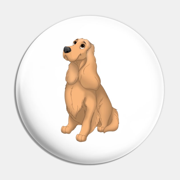 Red English Cocker Spaniel Dog Pin by millersye