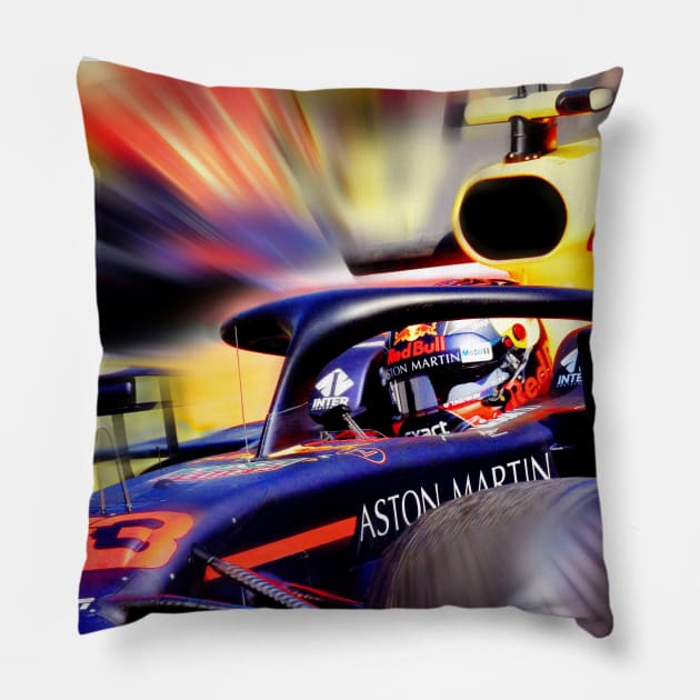 Max Verstappen Racing Pillow by DeVerviers