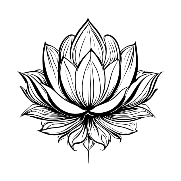 Lotus Flower - Floral Print by Craftix Design